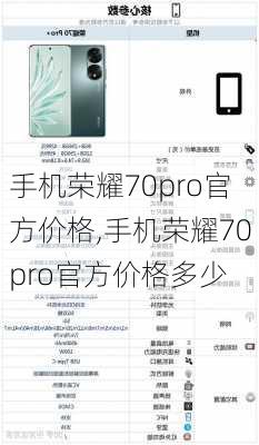 手机荣耀70pro官方价格,手机荣耀70pro官方价格多少